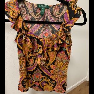 Lauren Ralph Lauren Multicolor Ruffle top SP